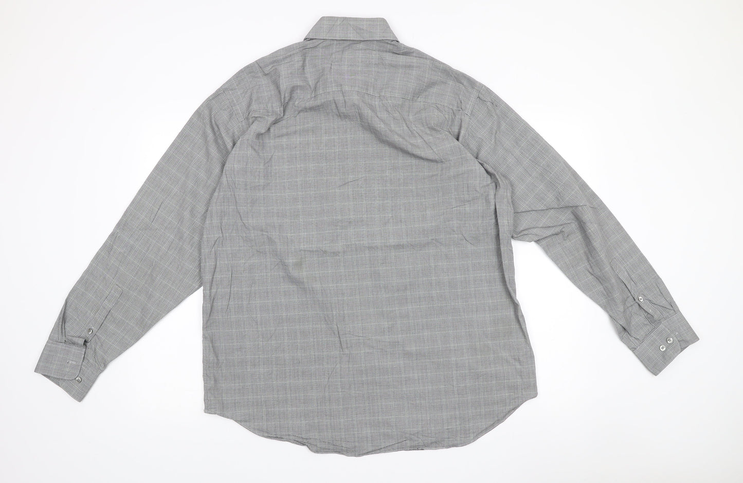 Mens UK Collar Size 16 Calvin Klein Smart Grey  Dress Shirt