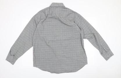 Mens UK Collar Size 16 Calvin Klein Smart Grey  Dress Shirt