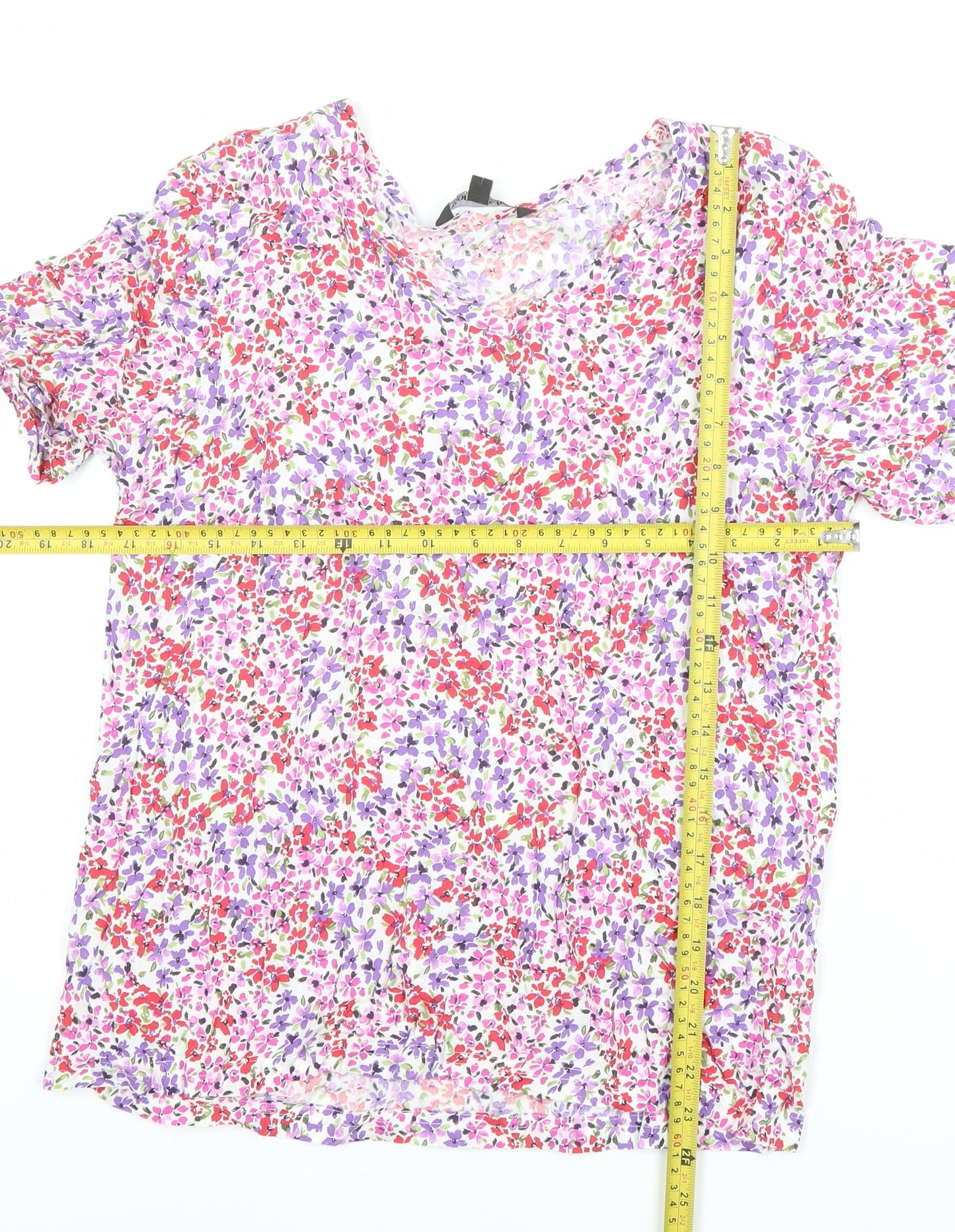 Bonmarché Womens Multicoloured Floral Tunic Blouse Size 10 Viscose