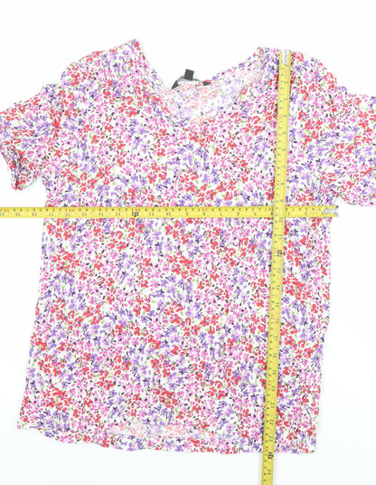 Bonmarché Womens Multicoloured Floral Tunic Blouse Size 10 Viscose