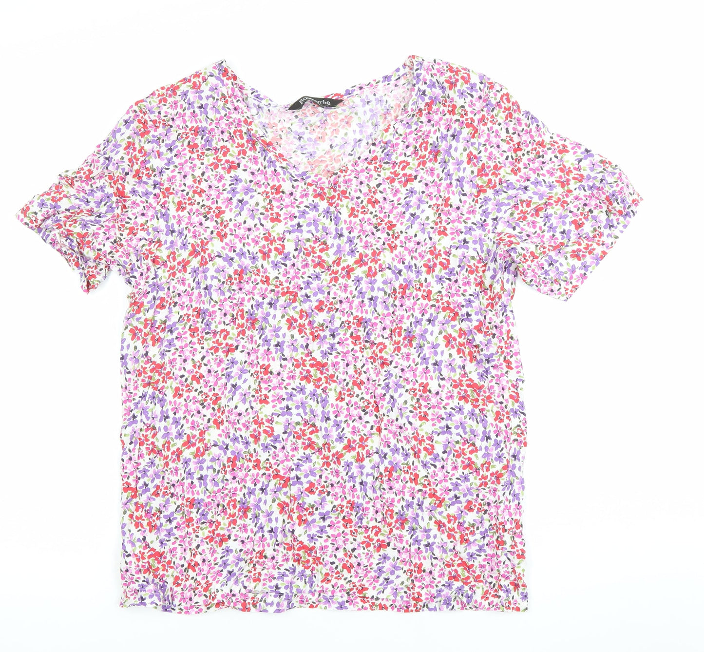 Bonmarché Womens Multicoloured Floral Tunic Blouse Size 10 Viscose