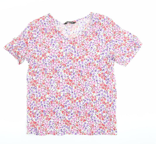Bonmarché Womens Multicoloured Floral Tunic Blouse Size 10 Viscose