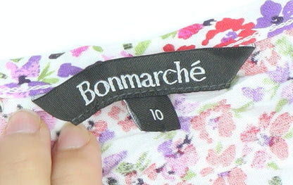 Bonmarché Womens Multicoloured Floral Tunic Blouse Size 10 Viscose