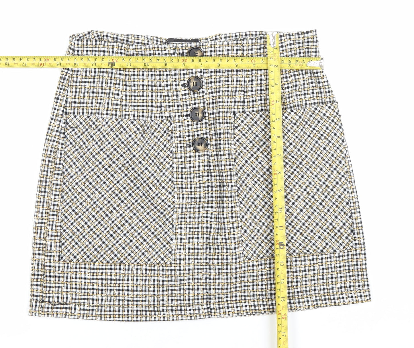 Womens UK Size 10 Topshop Straight & Pencil Tweed Skirt