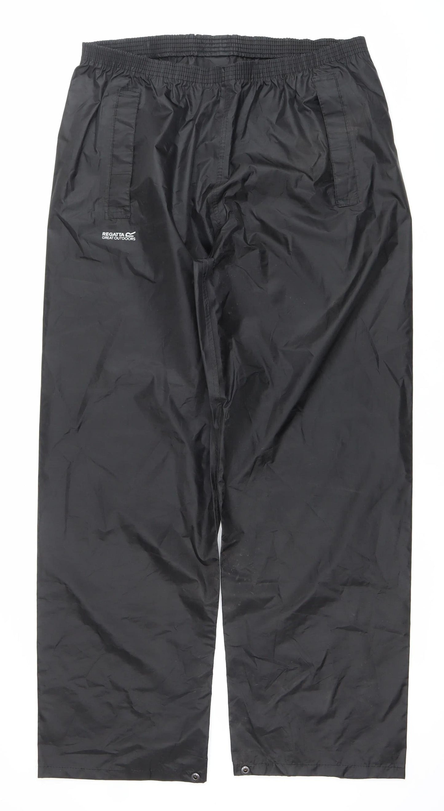 Regatta Mens Black L Waterproof Rain Trousers Hiking Outdoor