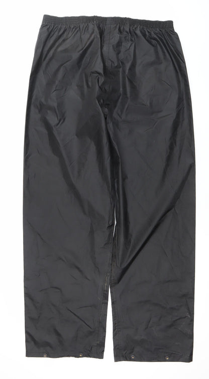 Regatta Mens Black L Waterproof Rain Trousers Hiking Outdoor