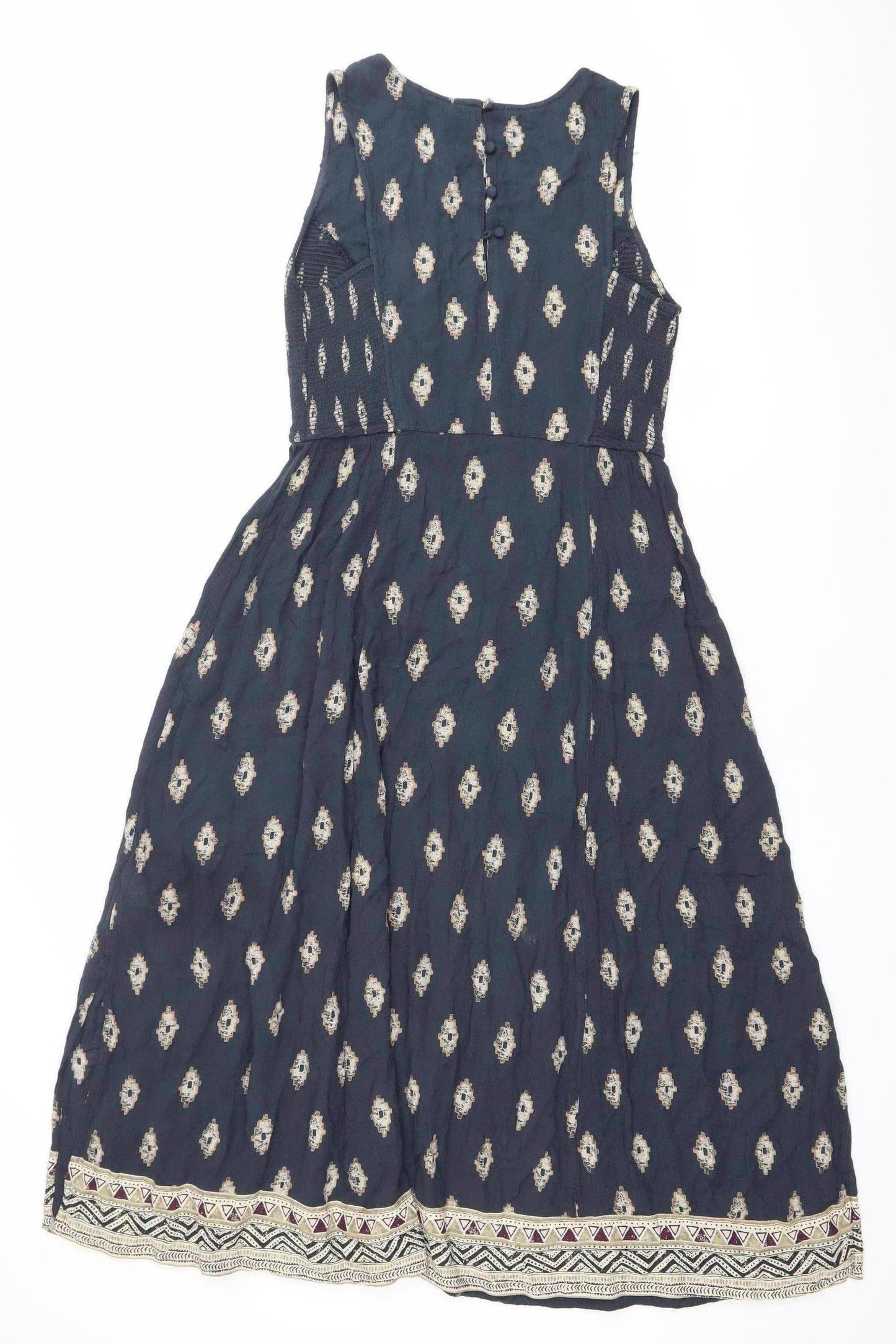 Fat Face Women’s Blue Sleeveless A-Line Knee Length Dress UK 8