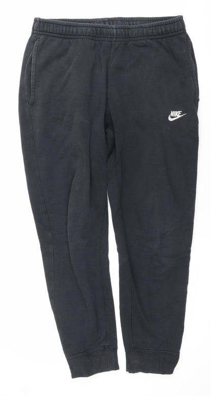 Nike Men’s Black Jogger Sweatpants M Cotton Blend Fleece Activewear