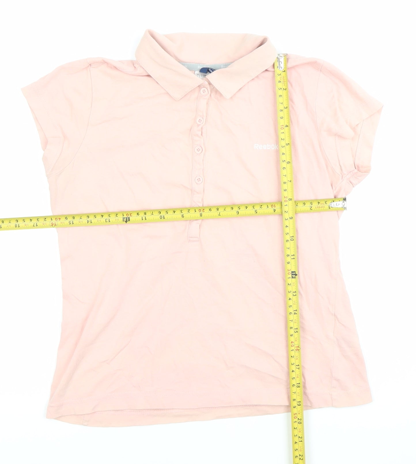 Womens UK Size 10 Reebok Pink Basic Polo