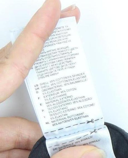 Adidas Womens Black Leggings Size 8 Slim Fit Cotton Elastane