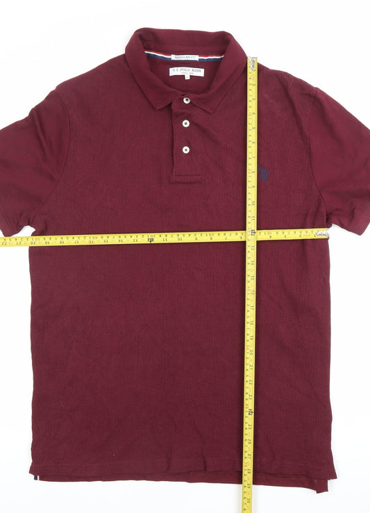 U.S. Polo Assn. Men’s Red XL Regular Fit Short Sleeve Polo Shirt