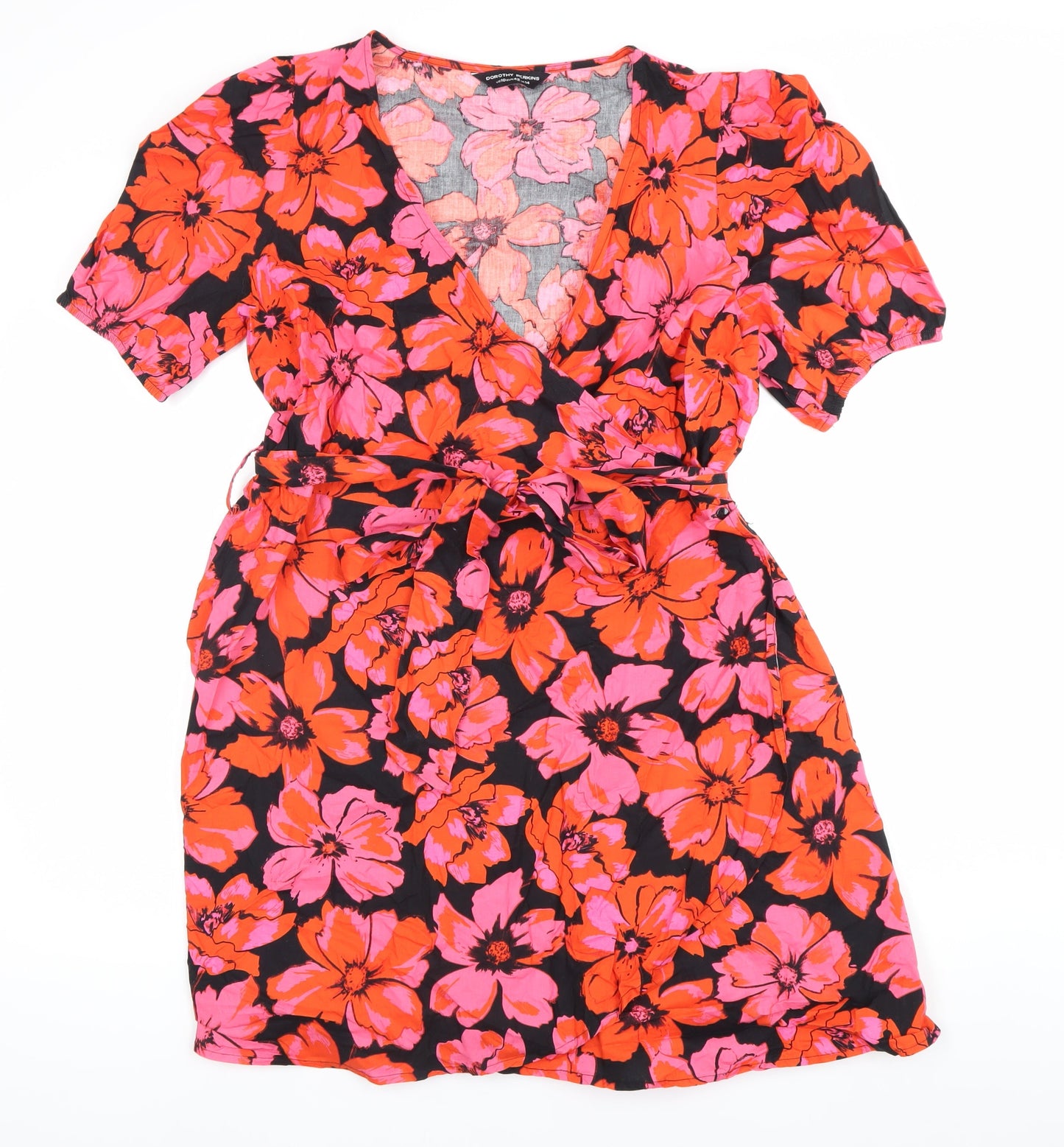 Dorothy Perkins Women’s Multicoloured Floral Wrap Dress UK14