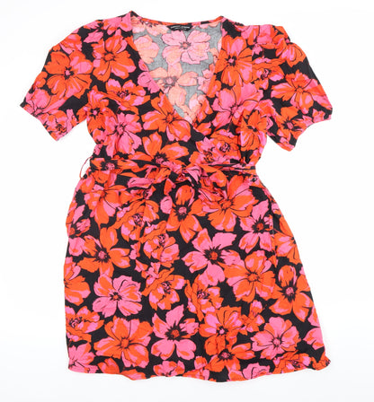 Dorothy Perkins Women’s Multicoloured Floral Wrap Dress UK14