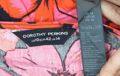 Dorothy Perkins Women’s Multicoloured Floral Wrap Dress UK14