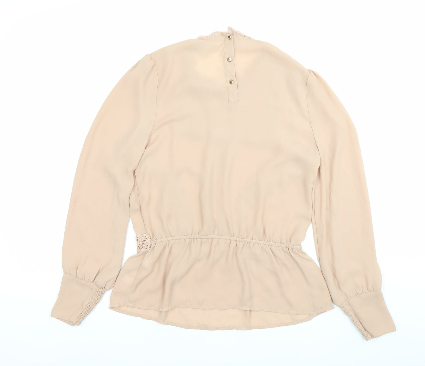 Womens UK Size 8 Oasis Beige Tunic Blouse