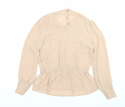 Womens UK Size 8 Oasis Beige Tunic Blouse