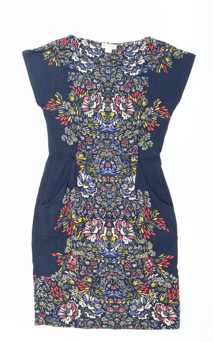 Monsoon Women’s Multicoloured Floral Strapless Bodycon Dress Size 8