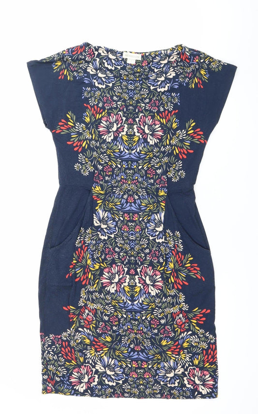 Monsoon Women’s Multicoloured Floral Strapless Bodycon Dress Size 8