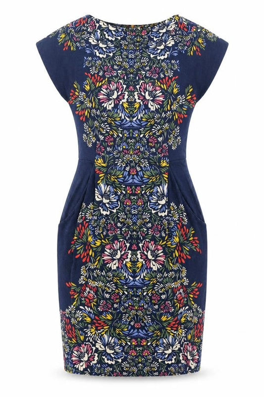 Monsoon Women’s Multicoloured Floral Strapless Bodycon Dress Size 8