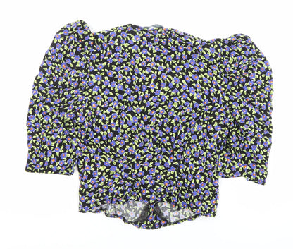 Womens UK Size 8 MICHELLE KEEGAN Multicoloured Cropped Blouse