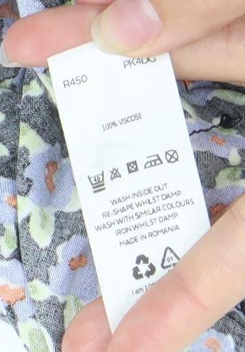 Womens UK Size 8 MICHELLE KEEGAN Multicoloured Cropped Blouse