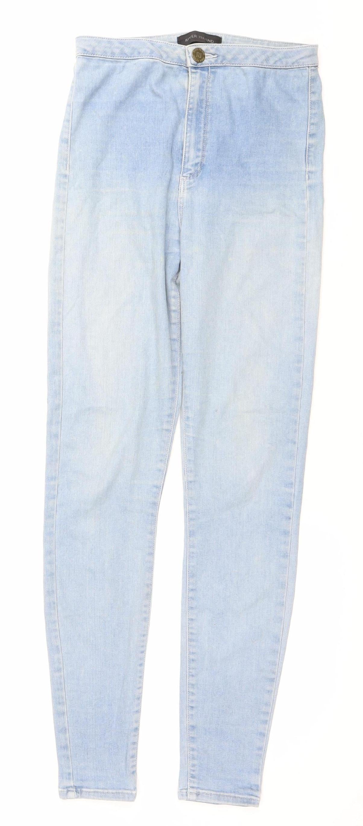 River Island Women’s Blue Size 8 Skinny Slim Fit Stretch Jeans