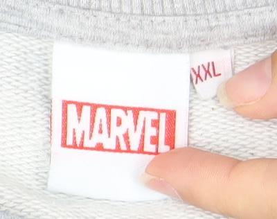 Mens UK Size 2XL Marvel Grey Pullover Sweatshirt