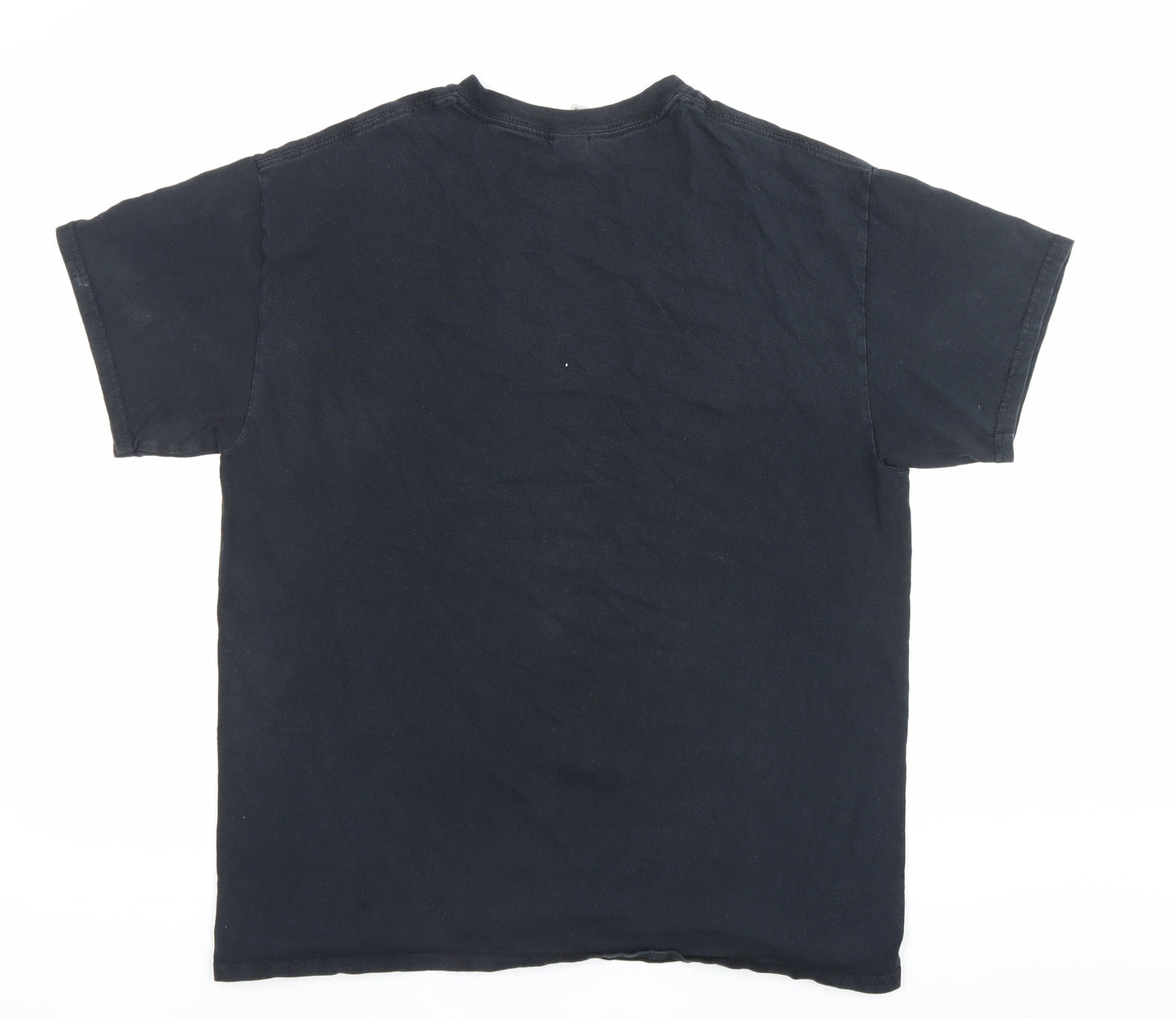 Mens UK Size L Gildan Black  T-Shirt