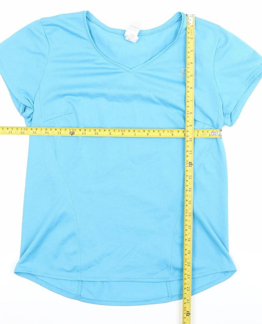 Kalenji Unisex Blue Running T-Shirt S Moisture Wicking Activewear