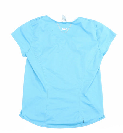 Kalenji Unisex Blue Running T-Shirt S Moisture Wicking Activewear