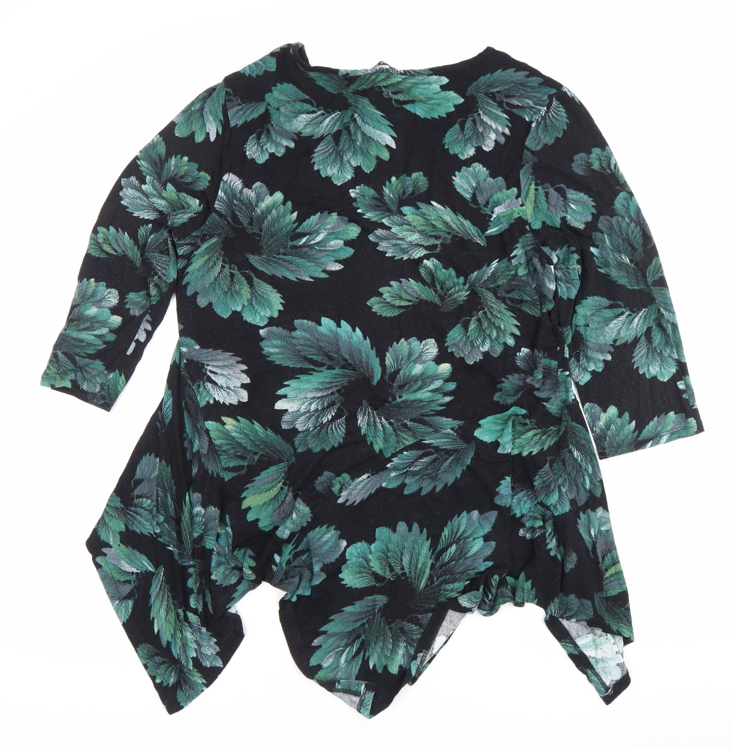 Womens UK Size 16 Roman Black Tunic Blouse