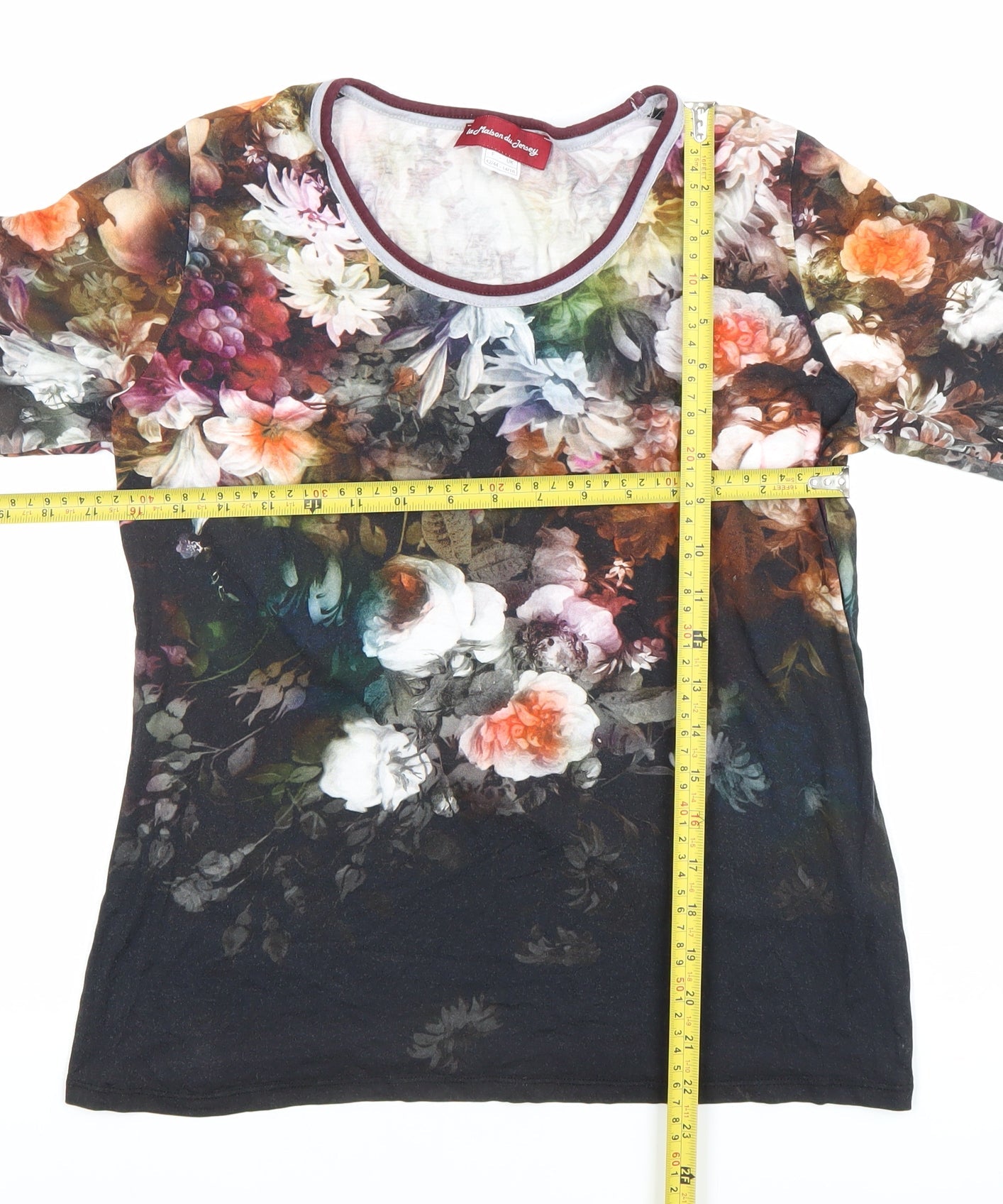 La Maison du Jersey Womens Multicoloured Floral T-Shirt Size 14