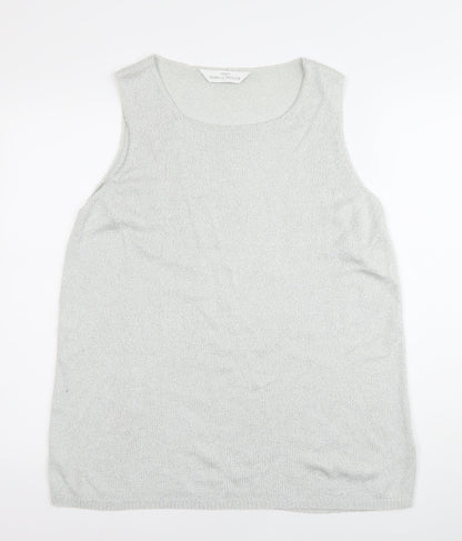 Womens UK Size 18 Marks and Spencer Silver Basic Tank