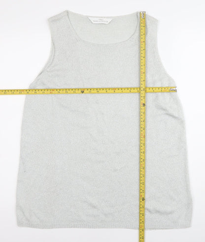 Womens UK Size 18 Marks and Spencer Silver Basic Tank