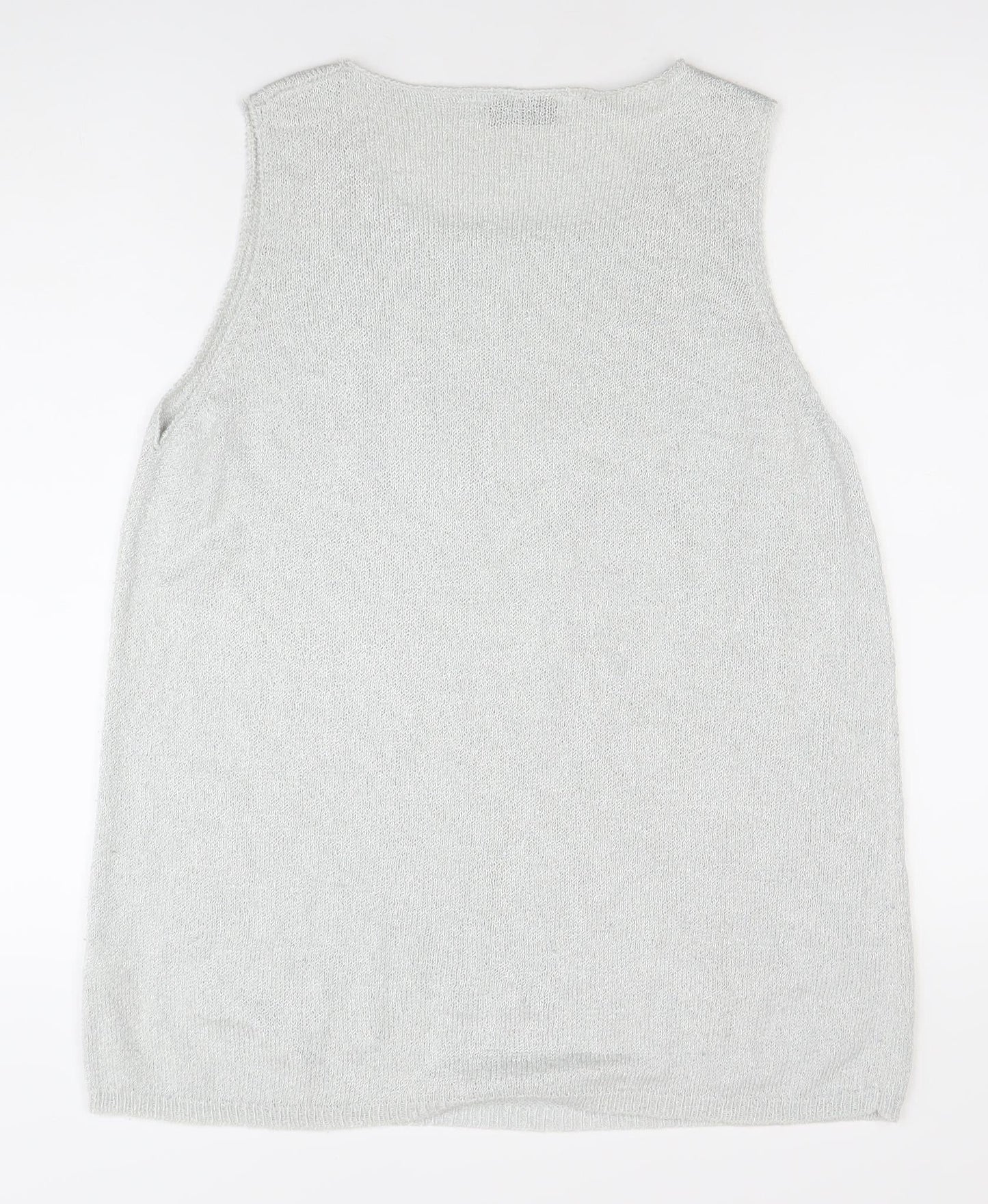 Womens UK Size 18 Marks and Spencer Silver Basic Tank