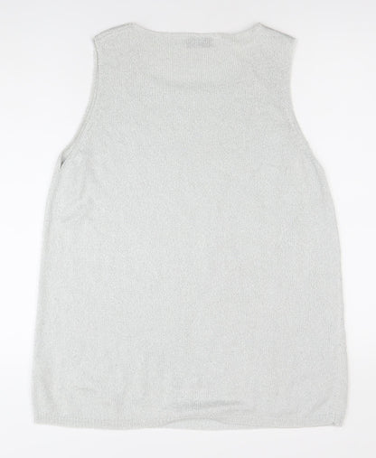 Womens UK Size 18 Marks and Spencer Silver Basic Tank