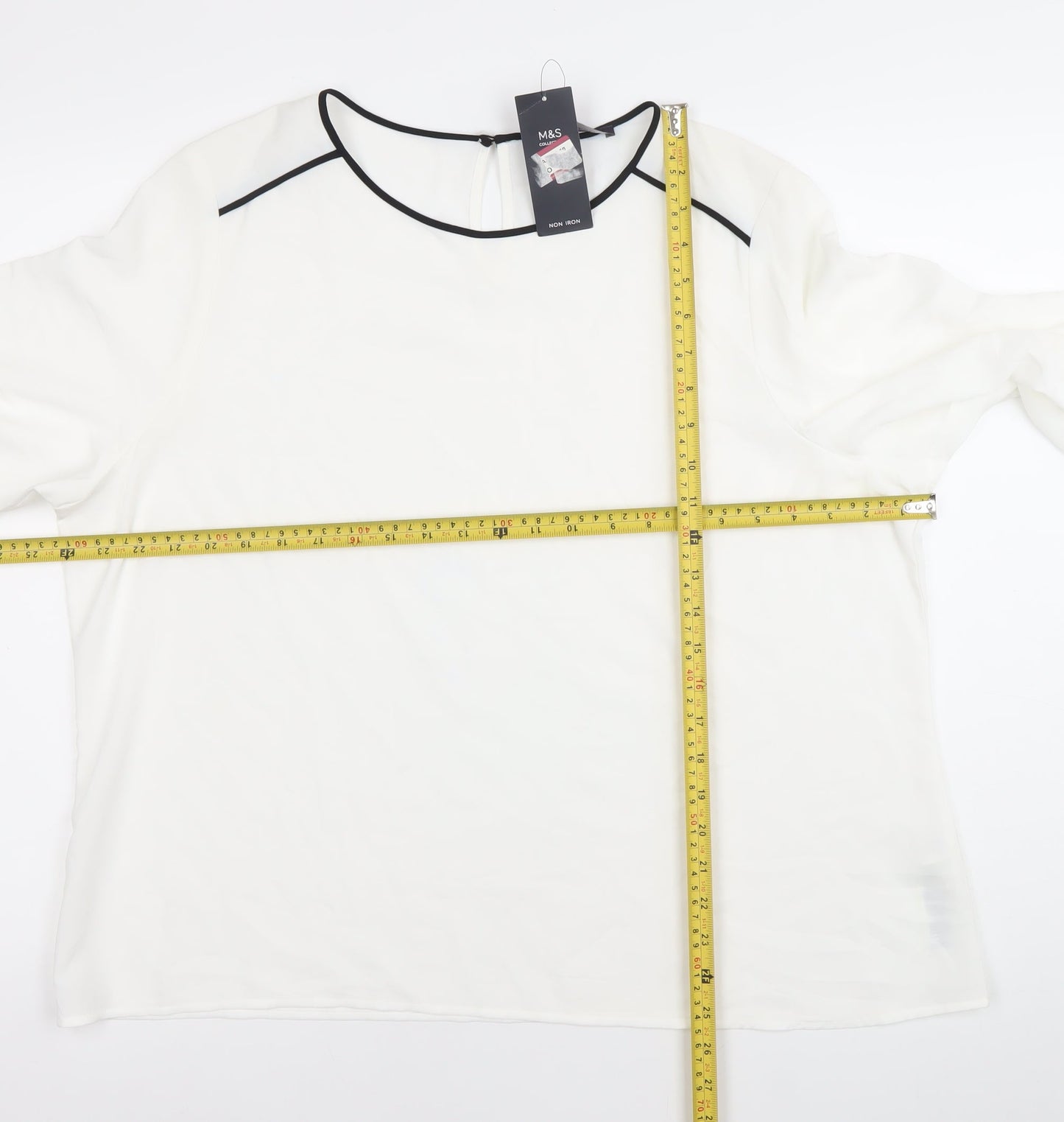 Womens UK Size 20 Marks and Spencer White Basic Blouse