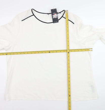 Womens UK Size 20 Marks and Spencer White Basic Blouse