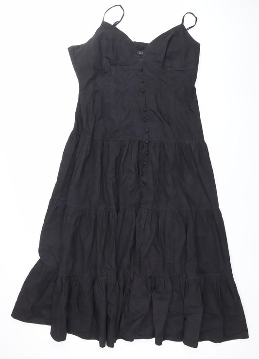 Dorothy Perkins Women’s Black Maxi Dress Size 16 Sleeveless V-Neck
