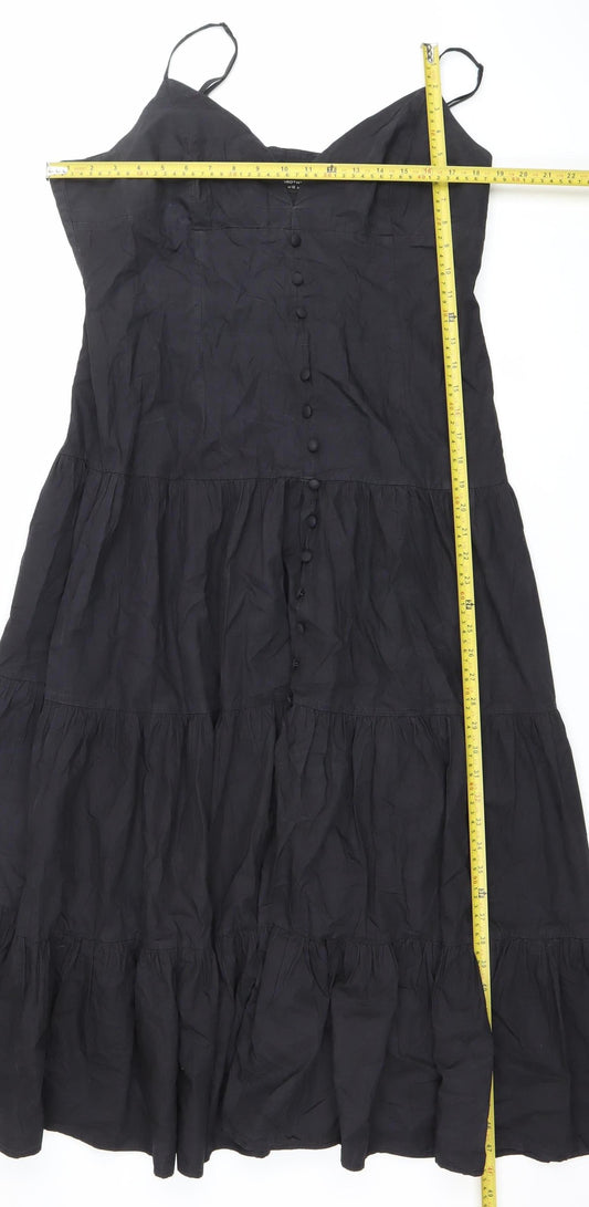 Dorothy Perkins Women’s Black Maxi Dress Size 16 Sleeveless V-Neck