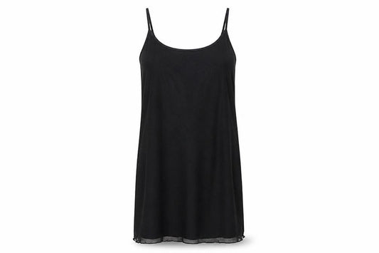 Front view of Silence + Noise Women’s Black M Slip Dress Strappy Summer Partywear