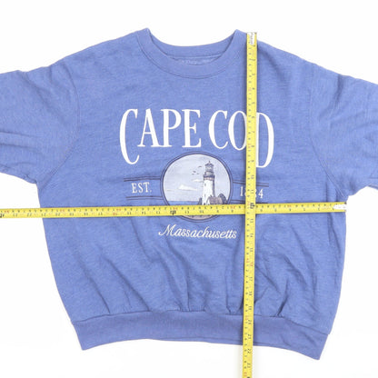 Hollister Women’s Blue XS Crew Neck Sweatshirt Cape Cod Print