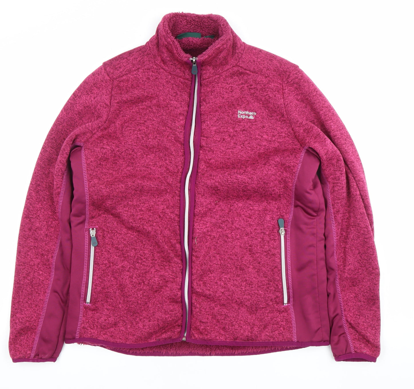 Northern Expo Womens Pink Fleece Jacket UK 12 Warm Zip Up Outdoor