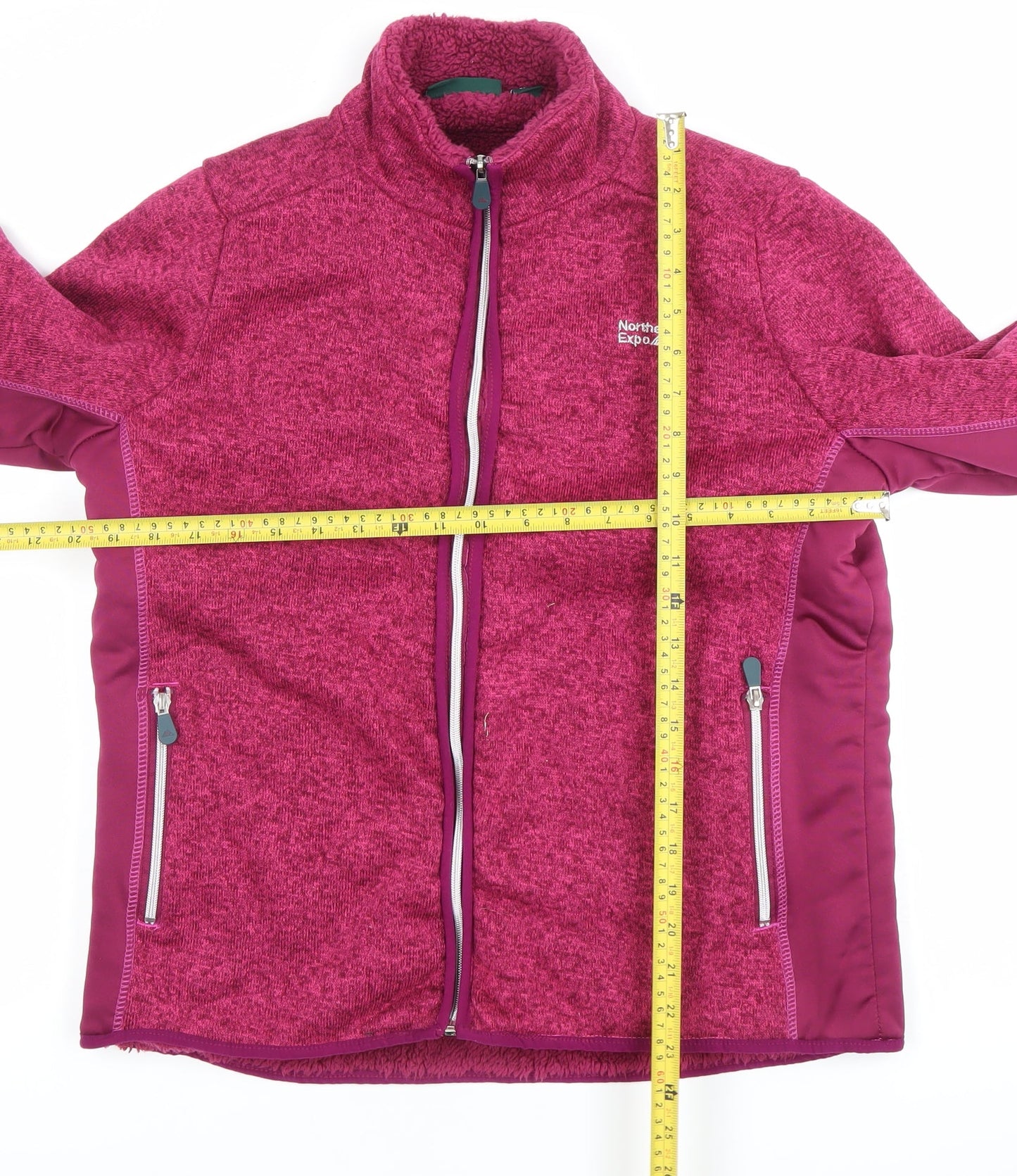 Northern Expo Womens Pink Fleece Jacket UK 12 Warm Zip Up Outdoor