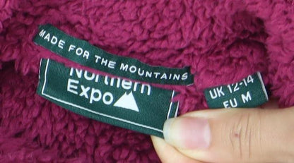 Northern Expo Womens Pink Fleece Jacket UK 12 Warm Zip Up Outdoor