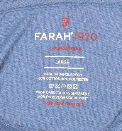 Mens UK Size L Farah Blue  T-Shirt