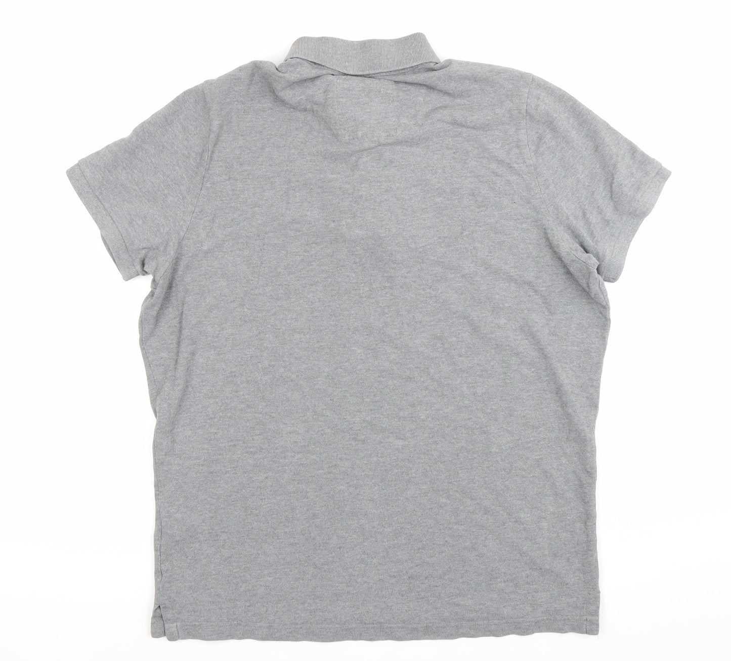 Hollister Men’s Grey Polo Shirt XL Regular Fit Short Sleeve Cotton