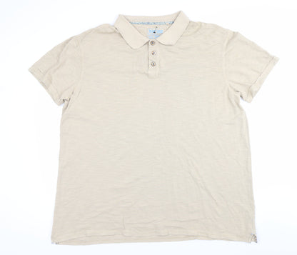 Mantaray Men's Beige 3XL Polo Shirt 100% Cotton Casual Summer