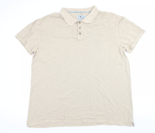 Mantaray Men's Beige 3XL Polo Shirt 100% Cotton Casual Summer