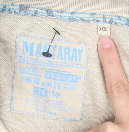 Mantaray Men's Beige 3XL Polo Shirt 100% Cotton Casual Summer